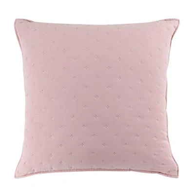 Image de douceur d&#039;intérieur, Housse de Coussin (60 x 60 cm) Mellow Chic Rose/Blanc, Microfibre Bicolore