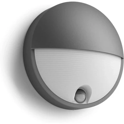 Image de Philips Mygarden, Applique murale LED CAPRICORN détection infrarouge, 1x6W, blanc chaud 2700K Anthracite