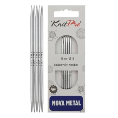 Image de KnitPro KP10103 Aiguilles Double Pointes Bois Argent 15 cm x 2,50 mm