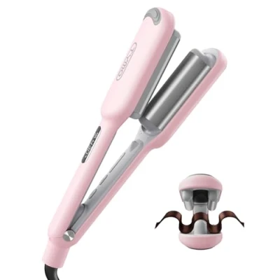 Image de TYMO ROVY Boucleur a Cheveux, 25mm Fers à Onduler pour Grandes Boucles, Convient aux Débutants, Fer Friser Boucler Cheveux Longs Courts, 4 Températures Réglables, Affichage LED, Anti brûlure