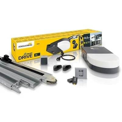 Image de Schellenberg 60924 Kit de motorisation porte garage Smart DRIVE XL, avec 2 télécommande manuelle 868 MHz, surface max. 14 m² , force traction 1000 N