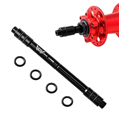 Image de MUQZI Adaptateur QR pour vélo de 12 à 9 mm Moyeu Roue Avant 135 d&#039;essieu traversant Libération Rapide VTT et Route Noir