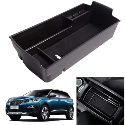 Image de Boîte de rangement Organiseur Console centrale Accoudoir à gants pour 5008 3008 GT 2016 2024/ C5 aircross 2024 / DS7 Crossback 2017