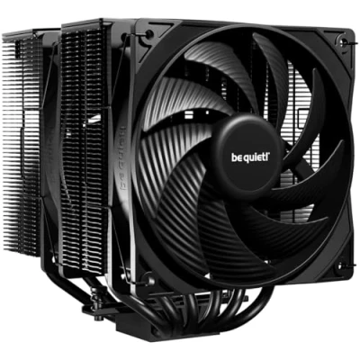 Image de be quiet! Pure Rock Pro 3 ventirad radiateur, très haute performance de refroidissement, 6 caloducs noirs mm performance, 2 ventilateurs Wings 120 PWM optimisés, grande compatibilité