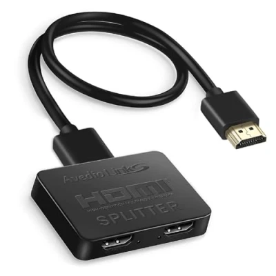 Image de Splitter HDMI 4K, Répartiteur 1 Entrée 2 Sorties, 4K@30HZ 3D UHD 1080P, Duplicateur en Sorties pour Xbox/ PS3/ PS4/ DVD/Roku/Blu Ray/HDTV et Plus Appareil