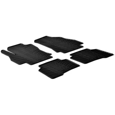 Image de Gledring 0135 Ensemble de tapis sol Caoutchouc avant et arrière 4 noir 750mm 550mm CITROËN: Nemo Break, PEUGEOT: Bipper Tepee