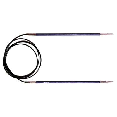 Image de KnitPro Royale Tricoter Circulaire Fixe, Bouleau/en Laiton, Multicolore, 120 cm x 3 mm
