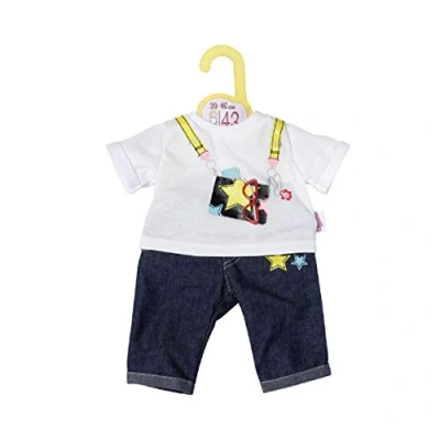 Image de Dolly Moda Jean pour poupée de 39 à 46cm Les Petites Mains, Jeu créatif Suscite l&#039;empathie &amp; développe aptitudes sociales. À partir 3 Ans Contient Une Chemise Un Pantalon, 870983