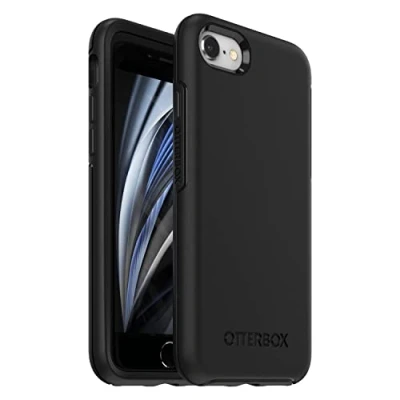 Image de OtterBox Symmetry coque pour iPhone 7/8/SE 2e gen/SE 3e gen, Antichoc, anti chute, de protection fine, supporte 3 x plus chutes que la norme militaire, Noir, Livré Sans Emballage