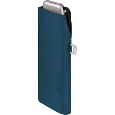 Image de Doppler Parapluie de poche en acier carbone slim uni Format pratique Léger 22 cm, Bleu transparent, 90 cm