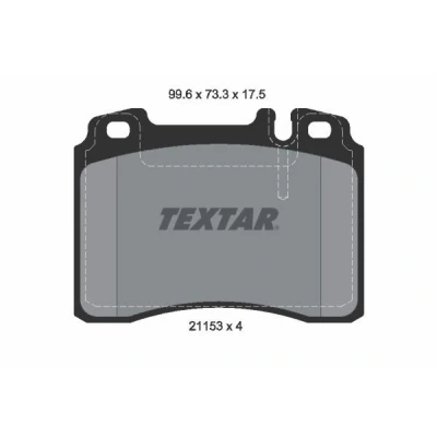 Image de TEXTAR 2115307 Jeu de plaquettes frein préparé pour indicateur d&#039;usure MERCEDES BENZ: Classe E Berline, CLK Coupe, C Berline
