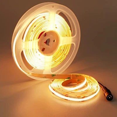 Image de TOPAI 12V Ruban LED COB 3000K Blanc chaud 5M 480LEDs/M Super Lumineux 4000lm CRI 90+ Flexible Bande Lumineuse LED,avec Autocollant pour Cuisine, Bricolage, Chambre à coucher, Commercial éclairage