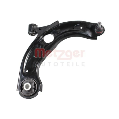 Image de METZGER 58153402 Bras de suspension avec support en caoutchouc, rotule Essieu avant droit, inférieur barre oscillant transversal