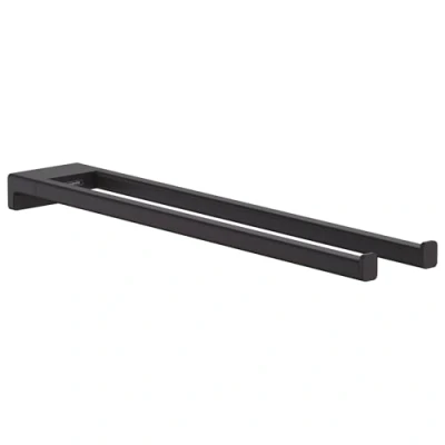Image de hansgrohe AddStoris Porte serviettes double branche 450 mm, noir mat, 41770670