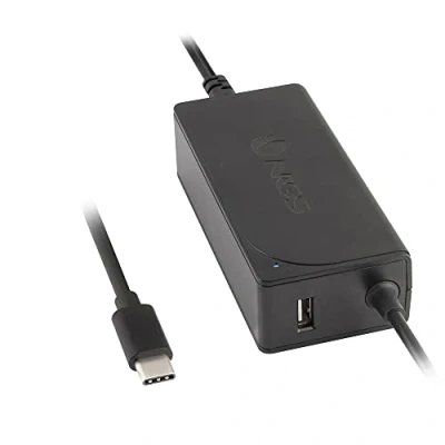 Image de NGS W 65W type C chargeur universel avec et connexion de C, 20V/3,25A. Taille compacte, Protection contre les surtensions