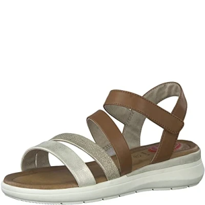 Image de Jana Softline Femme 8 28266 20 Sandale, Cognac Comb, 40 EU Large