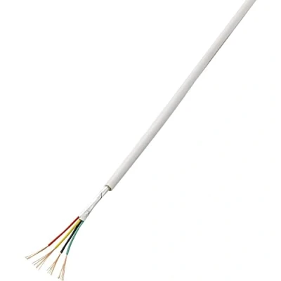 Image de TRU COMPONENTS 1571729 Câble dalarme LiYY 6 x 0.22 mm² blanc 50 m