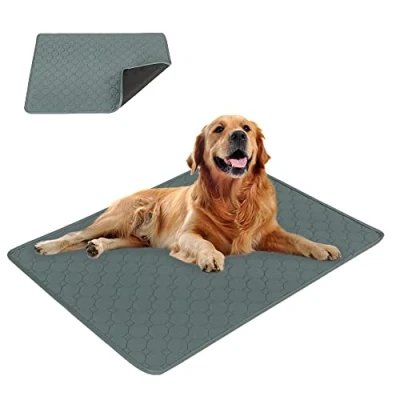 Image de Eastlion Tapis Educateur Chien Ultra Absorbant,Réutilisables Alèse Pipi,Tapis pour et Chiot Convient Aux Chiens/Chats/Cochon d&#039;Inde(1 PCS 150x90 cm) XL Gris