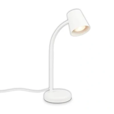 Image de BRILONER Lampe de chevet, bureau pivotante, table GU10 pour Home Office avec interrupteur à fil, lecture, Blanc