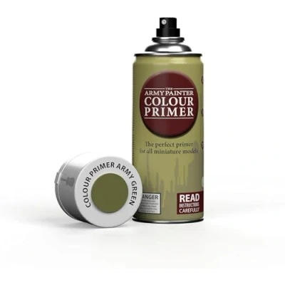 Image de The Army Painter, Colour Primer Green, 400 ml Spray Acrylique Vert Armée, Apprêt pour la Peinture de Figurines Warhammer et Donjon Dragon