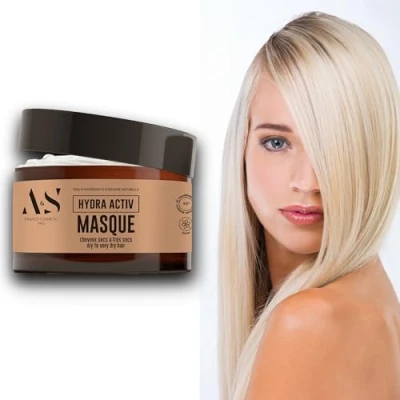 Image de HYDRA ACTIV Masque APRES SHAMPOING PROFESSIONNEL 200ML pour cheveux secs à très difficiles et/ou crépus. Formule ultra nourrissante et régénérante des durablement doux brillants