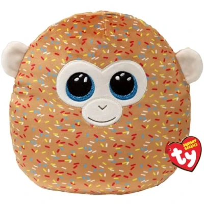 Image de TY Tamar Monkey Squish a Boo 25,4 cm Beanies à Presser pour Enfants, bébé, Peluche Douce Collectible Teddy