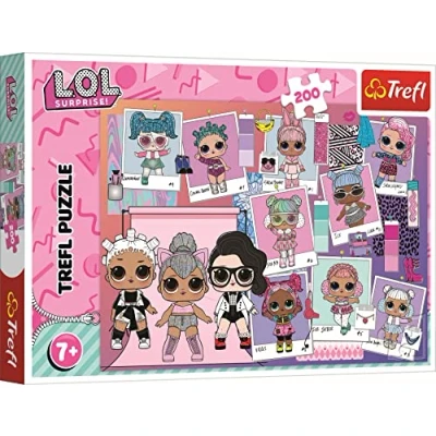 Image de Trefl 200 Elements des Puzzles Colorés pour Les Petits Fans, Divertissement Créatif, Amusement Enfants à Partir de 7 Ans, 13288, L.O.L. Surprise, Poupées Mignonnes