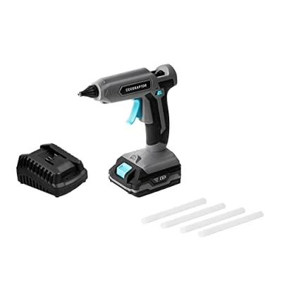 Image de Cecotec Pistolet à Colle sans Fil CecoRaptor Perfect Fix 2020 Advance Batterie 20 V et 2000 mAh, diamètre de la Barre 11 mm, 180ºC
