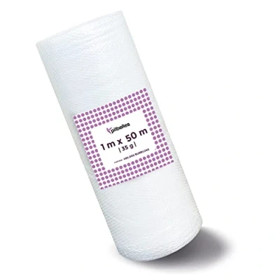 Image de Rouleau de film à bulles of 1 m large and 50 long. Bubble wrap ideal for packaging, moving, box.