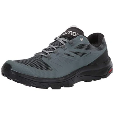 Image de SALOMON Femme Outline Gtx Track and Field Shoe, Gris Bleu Noir Stormy Weather Black Lunar Rock, 43 1/3 EU