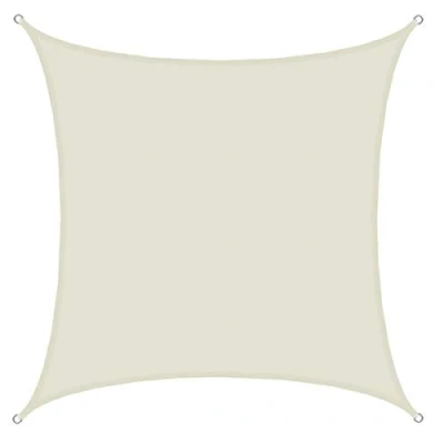 Image de AMANKA UPF50+ Voile d&#039;ombrage UV 4x4 m Polyester Carré Protection Solaire Toile Hydrofuge
