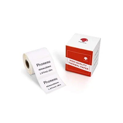 Image de Phomemo M110 étiquettes multifonction pour thermiques, 1.57&quot;x1.18&quot; (40x30mm), adapté à l&#039;imprimante d&#039;étiquettes M200 M120 M220 M221, 230 étiquettes/rouleau