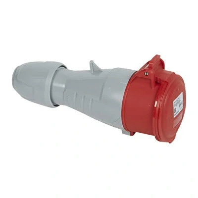 Image de Legrand Fiche multiprise avec terre caoutchouc 2 sorties frontales bouchon IP44 noir