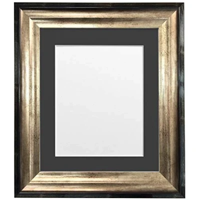 Image de FRAMES BY POST Firenza Cadre photo en plastique noir brillant avec contour 40,6 x 30,5 cm pour image de 20,3