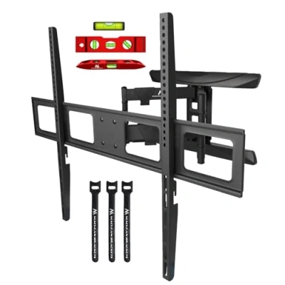 Image de Support TV Maclean, max VESA 800x600, 43 100&quot;, 80kg, réglage de l&#039;angle horizontal et vertical, profil 50 500mm, noir, MC 423