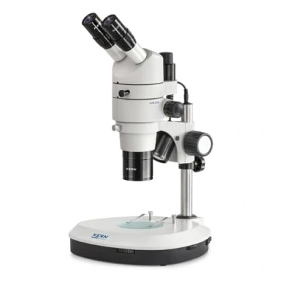 Image de Microscope stéréo Zoom [Kern Ozs 574] le großzoomige parallèle pour les utilisateurs professionnels, tube : Trin Oculaire, Oculaire : HWF 10 x Ø22 mm, champ de vision : ø27,52,75 objectif : 0,8 8 x, support : S