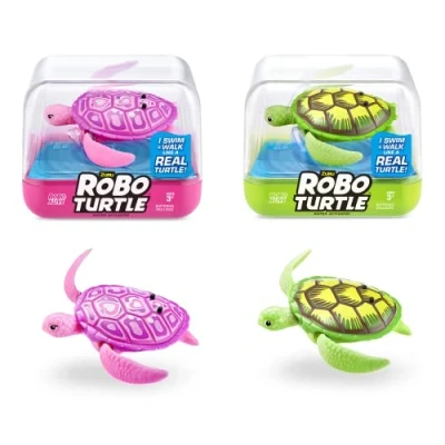 Image de Tortue de Natation robotique Robo Turtle (Lot 2, Vert et Rose)