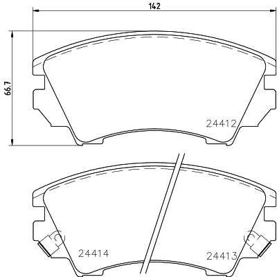 Image de HELLA 8DB 355 013 041 Jeu de plaquettes frein avec indicateur d&#039;usure accessoires OPEL: Astra J GTC, 5 portes, Insignia A 3/5 portes