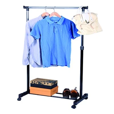Image de INDA Exclusiv Portant à vêtements sur roulettes 75 x 41 155 cm Réglable Avec 1 barre