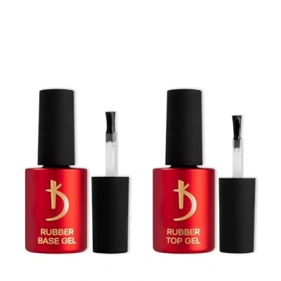 Image de Kodi Professional Rubber Base et Top Coat Semi Permanent 2 * 15ml Vernis à ongles Gel Manucure Kit