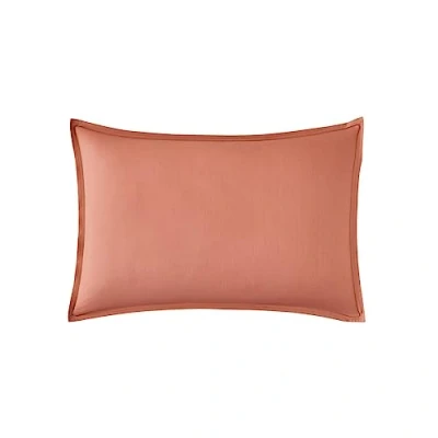 Image de Essix Taie d&#039;oreiller, Percale de Coton, Corail, 50x70 cm