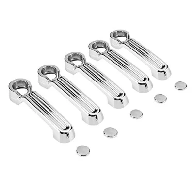 Image de DeWin Poignée de Porte en Chrome Couvercle, 5Pcs Voiture Poignee Dodge Nitro Garniture Couvercle Queue pour Wrangler Liberty