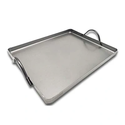 Image de DOJA Barcelona Plat Four Rectangulaire Plaque en Fer 42x32 cm avec Poignées Répartition Uniforme de la Chaleur Idéal pour Cuisson d&#039;Escargot, Viande ou Délicieuses Recettes