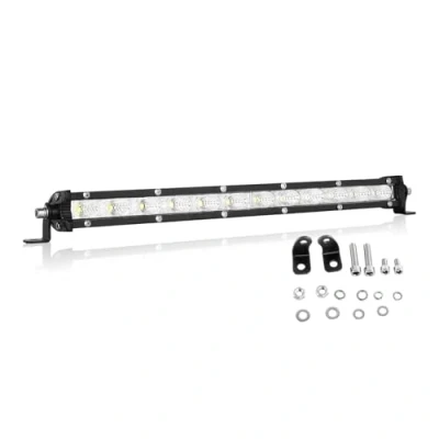 Image de Willpower Phare de Travail LED Barre 60W 33cm 12V Projecteur Voiture Etanche IP67 Rangée Unique Inondation Feux Antibrouillard pour 4x4 Camion Tracteur Bateau