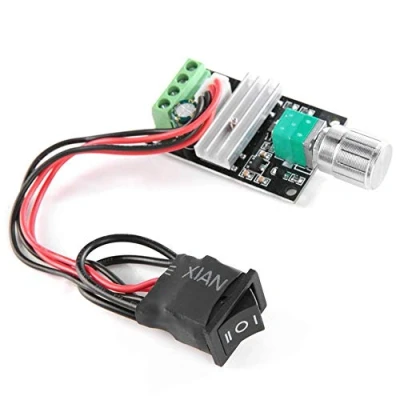 Image de Régulateur de Vitesse DC 6V 28V 3A PWM Contrôleur Moteur électrique Gouverneur pour avec Fonction Commutation Réglable