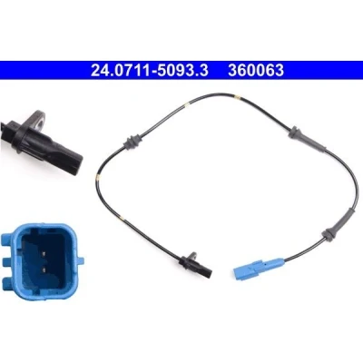 Image de ATE 24.0711 5093.3 Capteur ABS 757 CITROËN: C3 I 3/5 portes, C2 Pluriel, PEUGEOT: 1007 3 portes