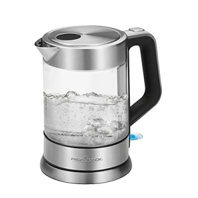 Image de Bouilloire electriques électrique en Verre ProfiCook PC WKS 1107 G acier inoxydable et 2200 W Capacité 1,5 litres Base rotative 360