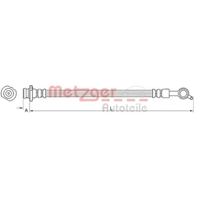 Image de METZGER 4110850 Flexible De Frein 243 M10 x 1 NISSAN: Qashqai / Qashqai+2 I, 2