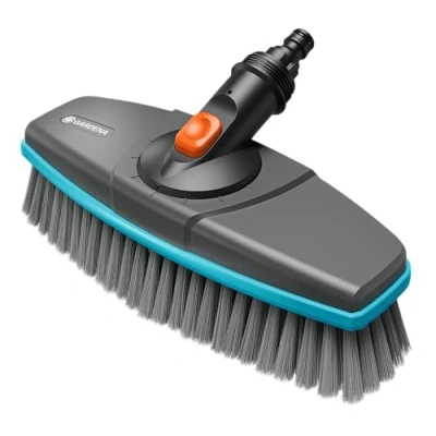 Image de Gardena Cleansystem Brosse à Manche Souple : pour Nettoyer Les Surfaces délicates, Poils Doux, pivotante, raccorder au Cleansystem, idéale Grandes (18810 20)