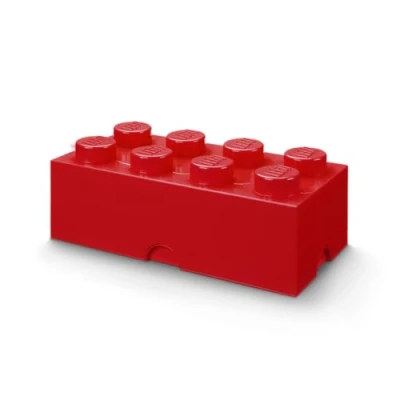 Image de Room Copenhagen Lego Brique de Rangement 8 Picots Boîte Empilable 12L Rouge